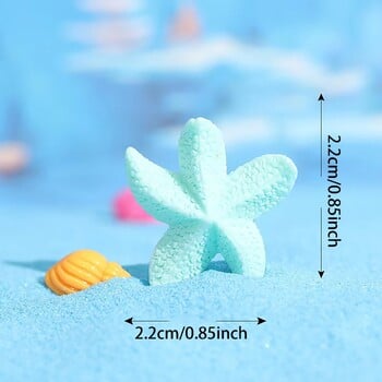 7 τμχ Resin Cute Mini Starfish Crafts για δεξαμενές ψαριών, ενυδρεία, λίμνες, προσομοίωση διακοσμητικό διακοσμητικό αστερίας για δεξαμενή ψαριών