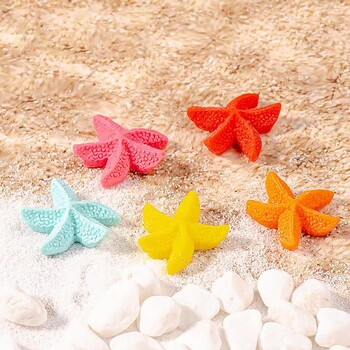 7 τμχ Resin Cute Mini Starfish Crafts για δεξαμενές ψαριών, ενυδρεία, λίμνες, προσομοίωση διακοσμητικό διακοσμητικό αστερίας για δεξαμενή ψαριών