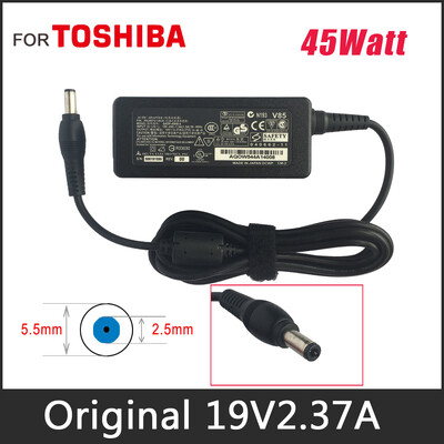 Adaptor original pentru încărcător pentru laptop pentru Toshiba Satellite C50 C55T C75 E45T L50 L55 L55D L75 S50 S55 S55t 19V 2.37A 45W