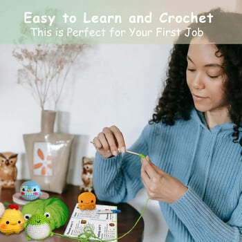 Animal Family Kit Crochet for Beginners Starter Kit Crochet, DIY Kit Crochet for Beginners, Kit Krochet Kit βήμα-βήμα