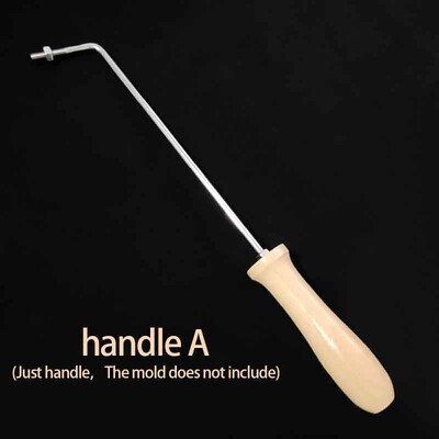 3 cm-es sárgaréz bélyegző sütemény kenyér forró vasforma M5 hátsó menetes lyuk 304 rozsdamentes acél fogantyú, tűzzel égető réz sütőforma