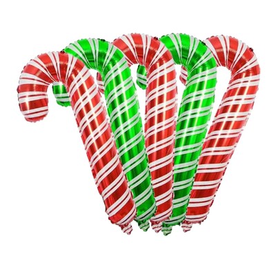 5db 84cm-es nagy piros zöld karácsonyi pálcika fólia lufi karácsonyi mankó léggömb karácsonyi dekoráció otthonra Navidad 2025