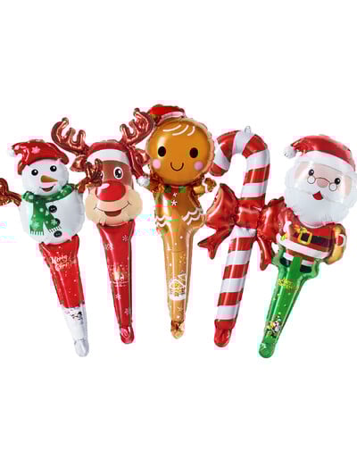 5db 84cm-es nagy piros zöld karácsonyi pálcika fólia lufi karácsonyi mankó léggömb karácsonyi dekoráció otthonra Navidad 2025
