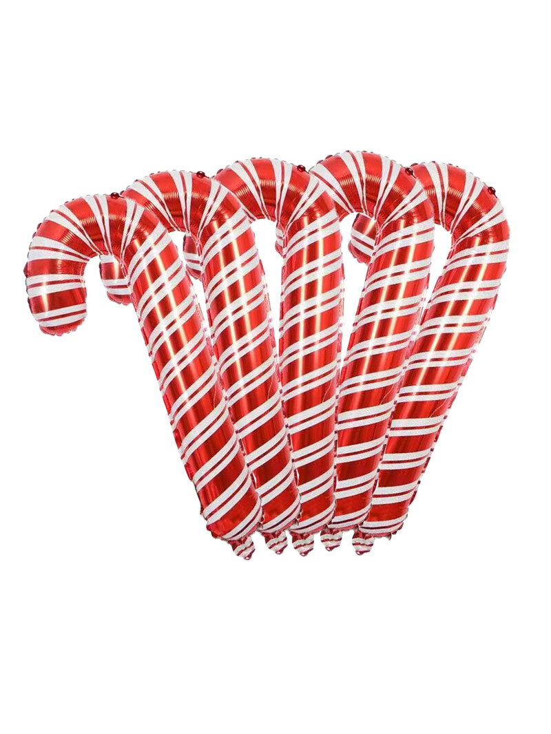 5db 84cm-es nagy piros zöld karácsonyi pálcika fólia lufi karácsonyi mankó léggömb karácsonyi dekoráció otthonra Navidad 2025