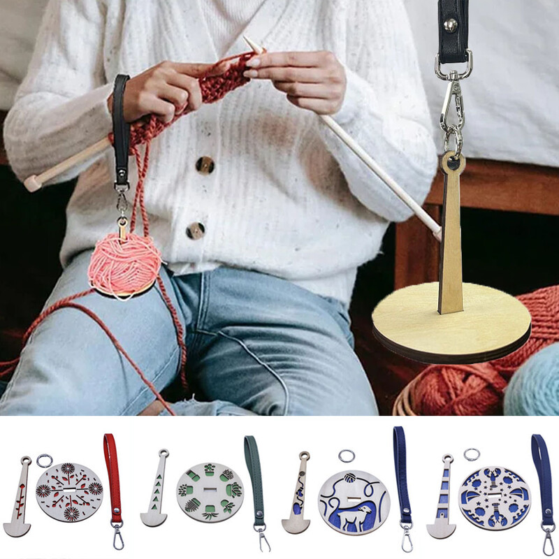 Suport pentru fire pentru încheietura mâinii Instrument de croșetat pentru tricotat Suport pentru fire de lemn pliabil, portabil, depozitare ușoară, bricolaj, fire pentru încheietura mâinii, suport de croșetat pentru tricotat