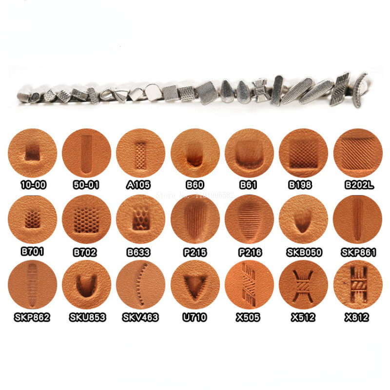 Bőrbélyegzés Dombornyomás Kézzel készített Kiegészítők Bőrfaragás Domborítás Lyukasztás Diy Bőrfaragás Benyomás Textúra Eszközök