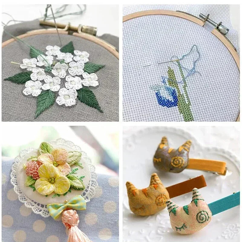 Кръстосани шевове с голямо око Игли с конец Направи си сам шевна бродерия Игла за вдяване на конци Ръчни инструменти за шиене Шевна игла