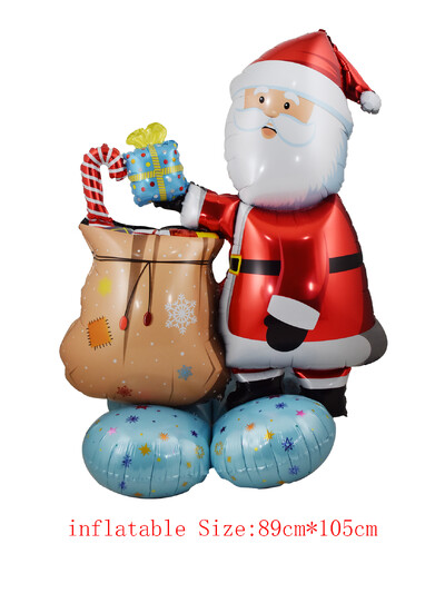 1 készlet állványos karácsonyi léggömbök Mikulás Hóember Elk Harisnya Fólia Léggömb karácsonyi dekorációk otthonra Navidad 2025