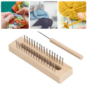 Drevený pletací stav s hákom na tkáčske stavy, sada drevených pletacích stavov na šatky, ponožky, čiapky, šály, gobelíny, DIY projekty, pletenie