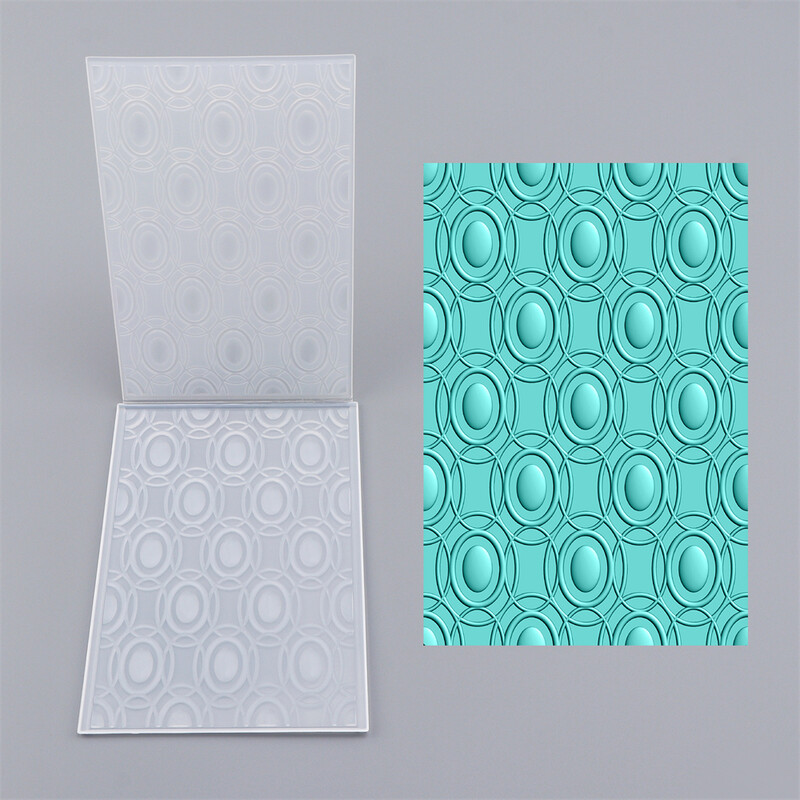 Φάκελος με 3D ανάγλυφο μοτίβο κύκλου, ιδανικός για την προσθήκη λεπτομερειών με ανάγλυφη υφή στο εργαλείο DIY Project 2024