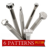 Alat za žigosanje kože sa 6 uzoraka za markice za rezbarenje kože DIY set za izradu kožnih izrada, set za ispis, cvijet za ukrašavanje kožnih rukotvorina