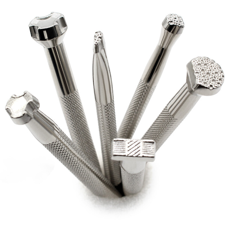 Alat za žigosanje kože sa 6 uzoraka za markice za rezbarenje kože DIY set za izradu kožnih izrada, set za ispis, cvijet za ukrašavanje kožnih rukotvorina