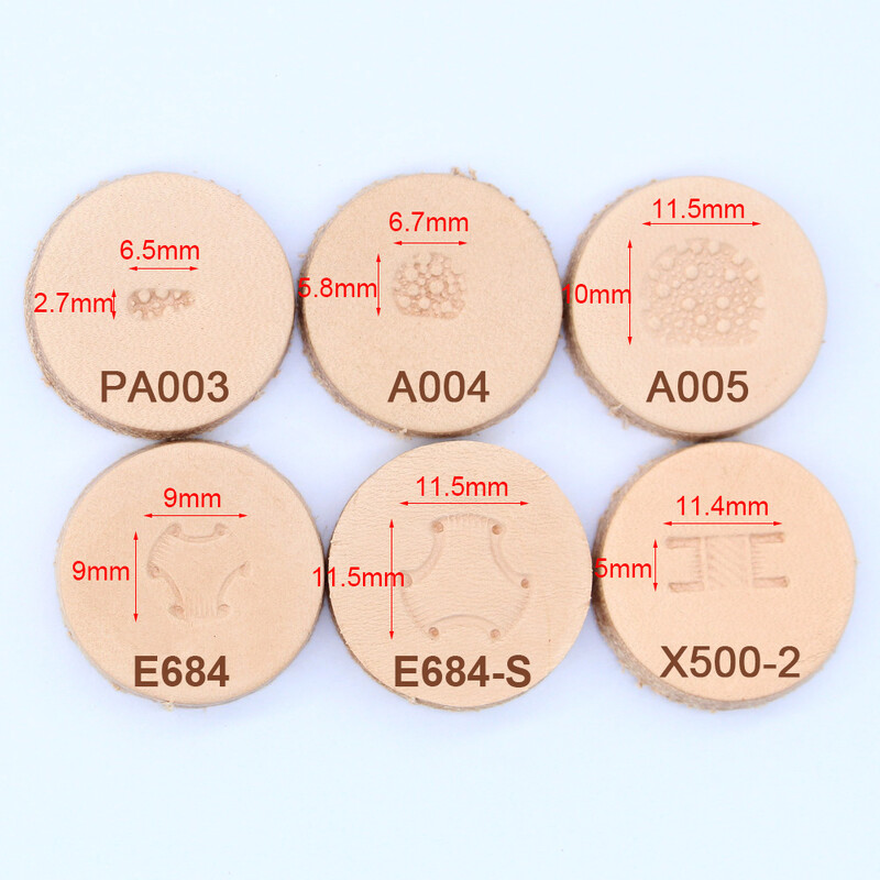 Alat za žigosanje kože sa 6 uzoraka za markice za rezbarenje kože DIY set za izradu kožnih izrada, set za ispis, cvijet za ukrašavanje kožnih rukotvorina