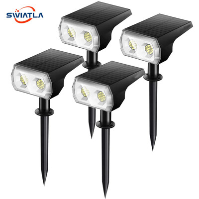 48 LED Solar Light Outdoors Landscape Spotlights, 2 σε 1 Ασύρματοι αδιάβροχοι ηλιακοί προβολείς εξωτερικού χώρου για Αίθριο κήπου αυλής