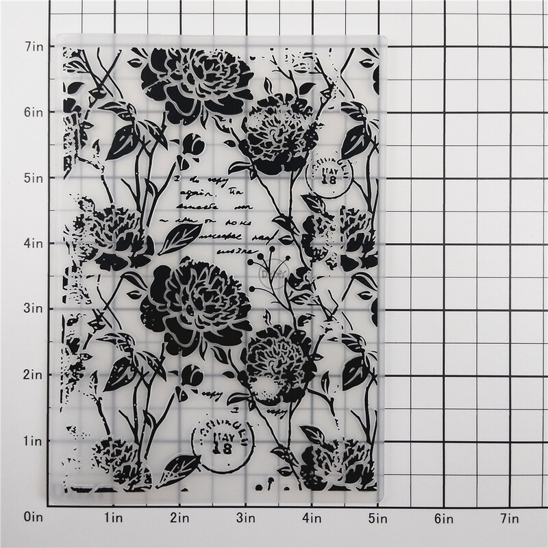 2023 ÚJ bazsarózsa virágos háttér dombornyomott mappák scrapbooking papír album kártyákhoz kellékek készítéséhez 3D műanyag sablonok kézműves munkákhoz