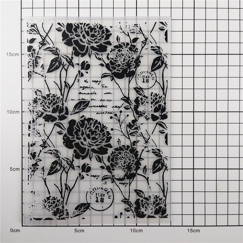 2023 ÚJ bazsarózsa virágos háttér dombornyomott mappák scrapbooking papír album kártyákhoz kellékek készítéséhez 3D műanyag sablonok kézműves munkákhoz