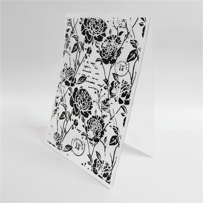 2023 ÚJ bazsarózsa virágos háttér dombornyomott mappák scrapbooking papír album kártyákhoz kellékek készítéséhez 3D műanyag sablonok kézműves munkákhoz