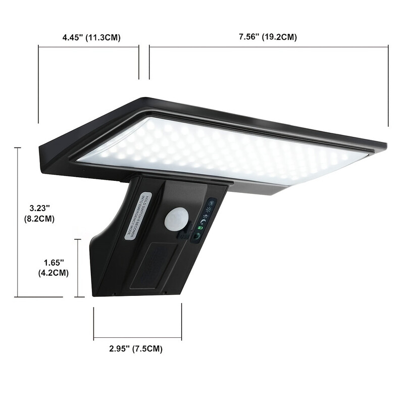 Solarna sigurnosna svjetla Solarna reflektorska svjetla Vanjska vodootporna sa senzorom pokreta 4 načina rada 90 LED Zidna svjetla za verandu i vrt