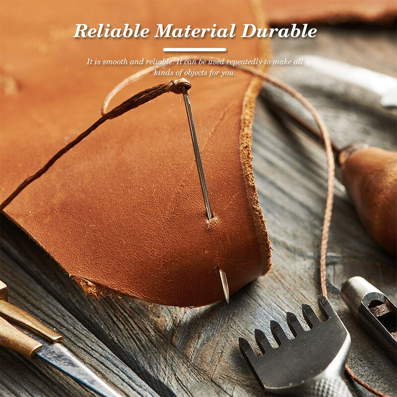 9 KOM/KUTIJA Igla s velikom ušicom od nehrđajućeg čelika Igla za pletenje s križnim ubodom Ručno izrađeni šivaći kožni vez Pribor za šivanje ﻿