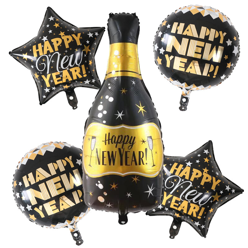 2025 La Mulți Ani Baloane din folie de aluminiu Sticlă de vin Rama foto Baloane Decorare pentru petreceri Aranjament Baloane Rechizite pentru baloane