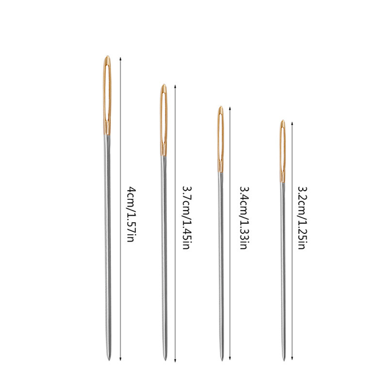 MIUSIE 20 db/12 DB aranyfarkú hímzőszövet keresztszemes tűk 22-28 méretű lengőkészlet palackos kézimunka eszközzel