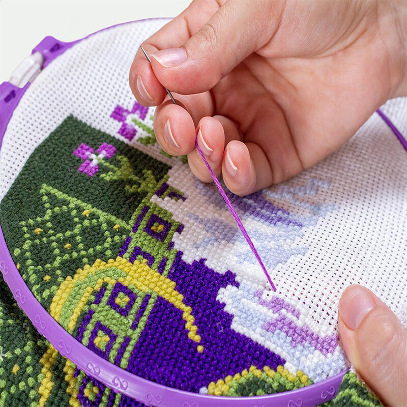 MIUSIE 20 db/12 DB aranyfarkú hímzőszövet keresztszemes tűk 22-28 méretű lengőkészlet palackos kézimunka eszközzel