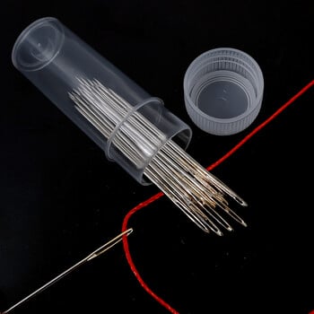 30/12 ΤΕΜ. Χρυσό Big Eye Hand Sewing Needles Κέντημα Βελόνα σταυροβελονιά Καρφίτσες ραπτικής Αξεσουάρ ραπτικής DIY Craft Stittching Tool