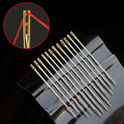 30/12 KOM. Zlatne ručne šivaće igle s velikim okom Igla za vez Križni šav Šivaće igle Dodaci za šivanje DIY alat za šivanje