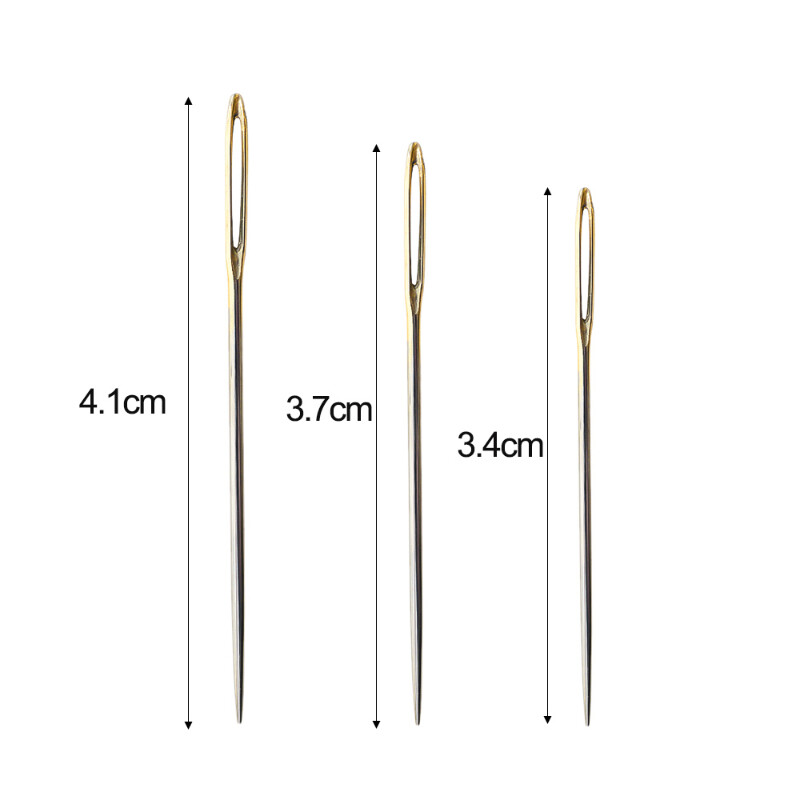 30/12 KOM. Zlatne ručne šivaće igle s velikim okom Igla za vez Križni šav Šivaće igle Dodaci za šivanje DIY alat za šivanje