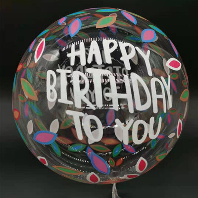 10 vnt atspausdintas burbulinis balionas 20 colių skaidrus Bobo balionas kelių temų balionas, skirtas vestuvių gimtadienio dekoravimui
