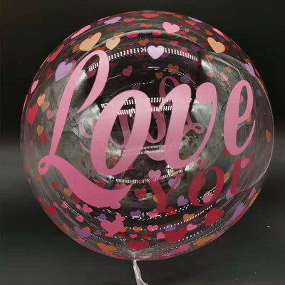 10 vnt atspausdintas burbulinis balionas 20 colių skaidrus Bobo balionas kelių temų balionas, skirtas vestuvių gimtadienio dekoravimui