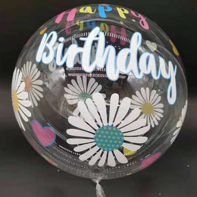 10 vnt atspausdintas burbulinis balionas 20 colių skaidrus Bobo balionas kelių temų balionas, skirtas vestuvių gimtadienio dekoravimui