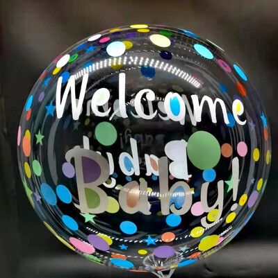 10 vnt atspausdintas burbulinis balionas 20 colių skaidrus Bobo balionas kelių temų balionas, skirtas vestuvių gimtadienio dekoravimui