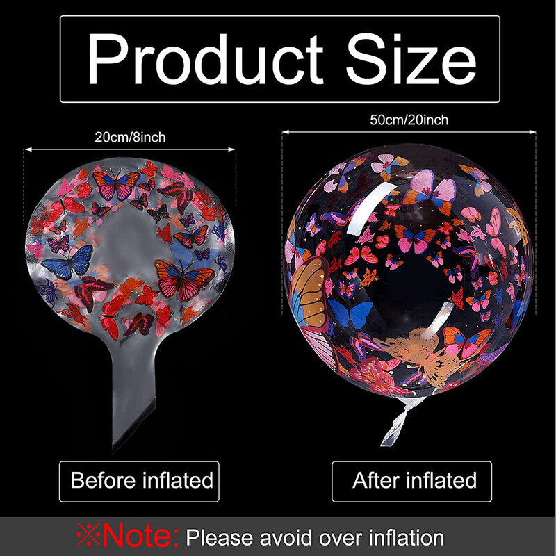 10 vnt atspausdintas burbulinis balionas 20 colių skaidrus Bobo balionas kelių temų balionas, skirtas vestuvių gimtadienio dekoravimui