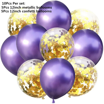 10/14 kom Mix Pink Rose Balloons Heart Star RoseGold Balon Confetti Rođendanska zabava Ukrasite Zračne kuglice za djecu i odrasle Wedding Globos