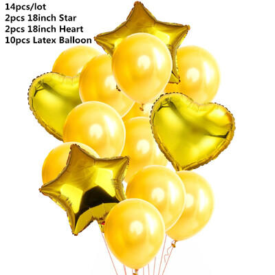 10/14 kom Mix Pink Rose Balloons Heart Star RoseGold Balon Confetti Rođendanska zabava Ukrasite Zračne kuglice za djecu i odrasle Wedding Globos