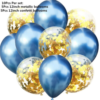 10/14 kom Mix Pink Rose Balloons Heart Star RoseGold Balon Confetti Rođendanska zabava Ukrasite Zračne kuglice za djecu i odrasle Wedding Globos