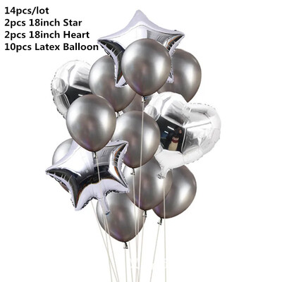 10/14 kom Mix Pink Rose Balloons Heart Star RoseGold Balon Confetti Rođendanska zabava Ukrasite Zračne kuglice za djecu i odrasle Wedding Globos