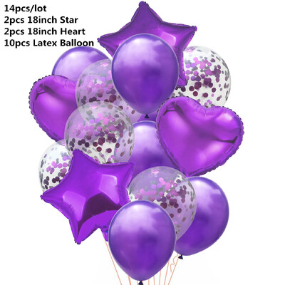 10/14 kom Mix Pink Rose Balloons Heart Star RoseGold Balon Confetti Rođendanska zabava Ukrasite Zračne kuglice za djecu i odrasle Wedding Globos