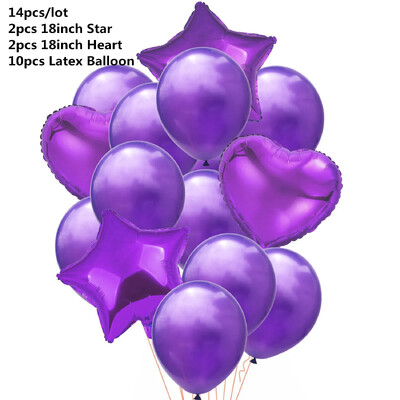 10/14 kom Mix Pink Rose Balloons Heart Star RoseGold Balon Confetti Rođendanska zabava Ukrasite Zračne kuglice za djecu i odrasle Wedding Globos