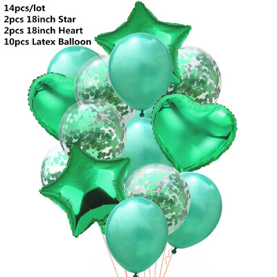 10/14 kom Mix Pink Rose Balloons Heart Star RoseGold Balon Confetti Rođendanska zabava Ukrasite Zračne kuglice za djecu i odrasle Wedding Globos