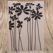 Šablóna plastového priečinka s reliéfnymi kvetmi pre scrapbooking, fotoalbum, papierovú kartu, pozadie, dekorácia