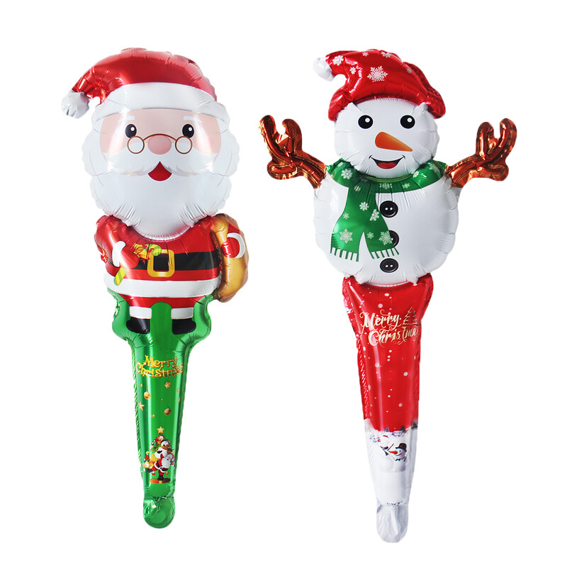 5 komada 60 cm veliki božićni štapići zračni baloni Djed Mraz Snjegović Elk Gingerbread Man Štaka Balon Božićni ukrasi za zabavu