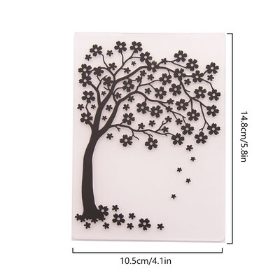 1 bucăți dosar de gofrare din plastic 3D transparent cu geometrie de flori, plăci de gofrare cu textura pentru decorarea DIY pentru albume de însemnări