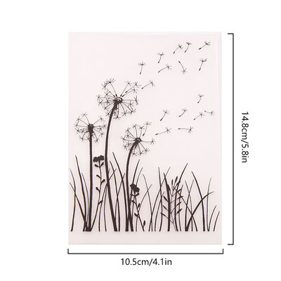 1 bucăți dosar de gofrare din plastic 3D transparent cu geometrie de flori, plăci de gofrare cu textura pentru decorarea DIY pentru albume de însemnări