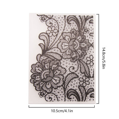1 bucăți dosar de gofrare din plastic 3D transparent cu geometrie de flori, plăci de gofrare cu textura pentru decorarea DIY pentru albume de însemnări