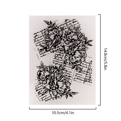 1 bucăți dosar de gofrare din plastic 3D transparent cu geometrie de flori, plăci de gofrare cu textura pentru decorarea DIY pentru albume de însemnări