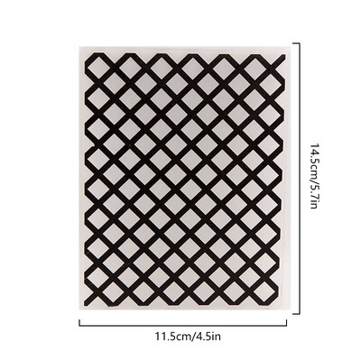 1 bucăți dosar de gofrare din plastic 3D transparent cu geometrie de flori, plăci de gofrare cu textura pentru decorarea DIY pentru albume de însemnări