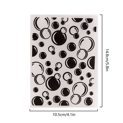 1 bucăți dosar de gofrare din plastic 3D transparent cu geometrie de flori, plăci de gofrare cu textura pentru decorarea DIY pentru albume de însemnări