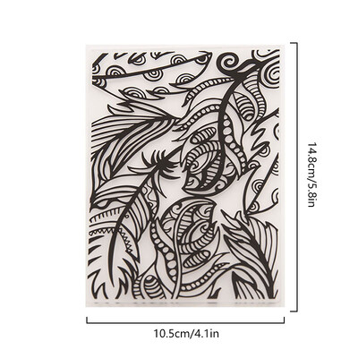 1 bucăți dosar de gofrare din plastic 3D transparent cu geometrie de flori, plăci de gofrare cu textura pentru decorarea DIY pentru albume de însemnări